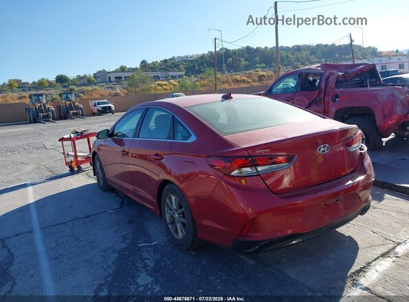 5NPE24AF9JH625916 2018 HYUNDAI SONATA Red Trasero izquierdo
