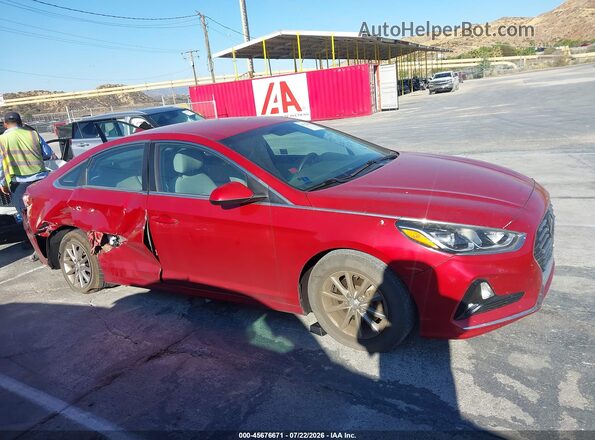 5NPE24AF9JH625916 2018 HYUNDAI SONATA Red Vista interior trasera