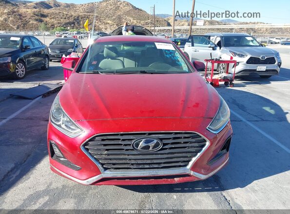 5NPE24AF9JH625916 2018 HYUNDAI SONATA Red Vista del cuadro de instrumentos