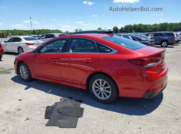 5NPE24AF9JH652677 2018 HYUNDAI SONATA Red უკანა მარცხენა