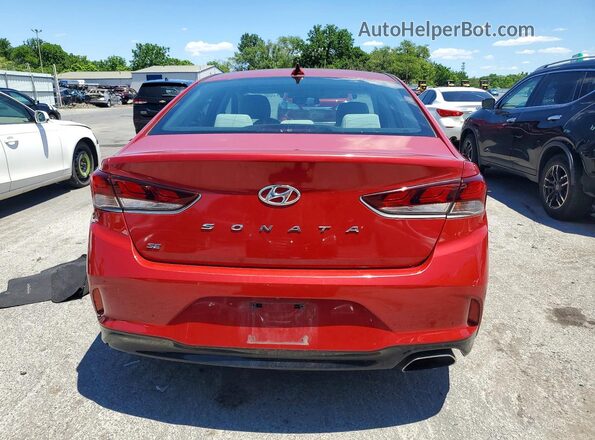 5NPE24AF9JH652677 2018 HYUNDAI SONATA Red უკანა ხედი