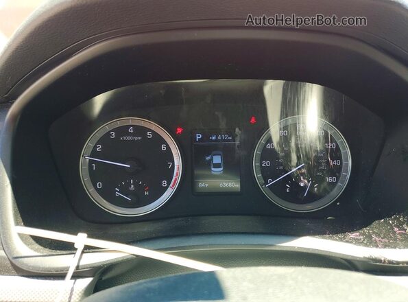 5NPE24AF9JH652677 2018 HYUNDAI SONATA Red ხელსაწყოთა პანელის ხედი