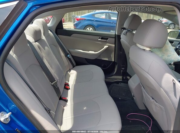 5NPE24AF9JH654963 2018 HYUNDAI SONATA Blue Вид наклейки з VIN-кодом