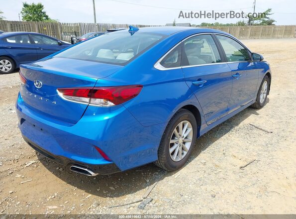 5NPE24AF9JH654963 2018 HYUNDAI SONATA Blue Задня права чверть