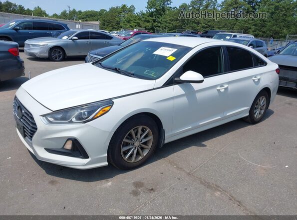 5NPE24AF9JH669706 2018 HYUNDAI SONATA White Vista tres cuartos delantera izquierda