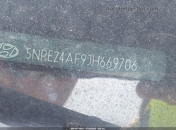 5NPE24AF9JH669706 2018 HYUNDAI SONATA White 