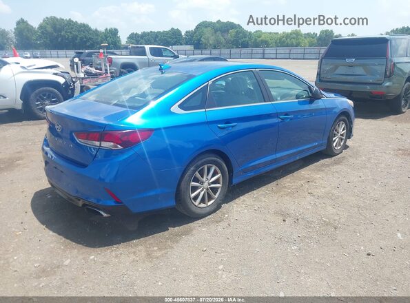 5NPE24AF9JH686831 2018 HYUNDAI SONATA Blue Trasero derecho