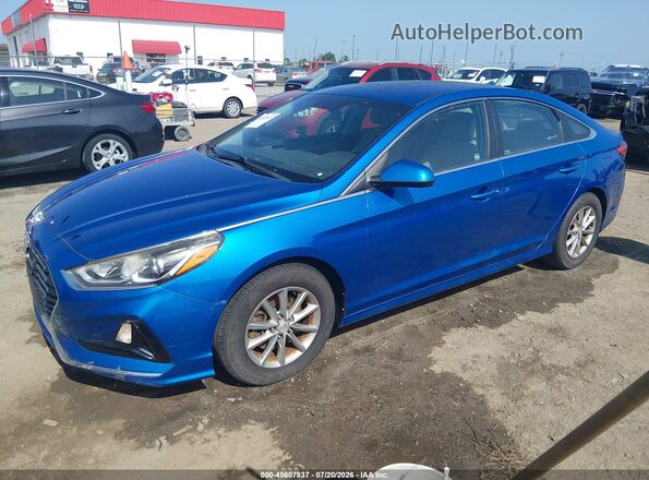 5NPE24AF9JH686831 2018 HYUNDAI SONATA Blue Vista tres cuartos delantera izquierda
