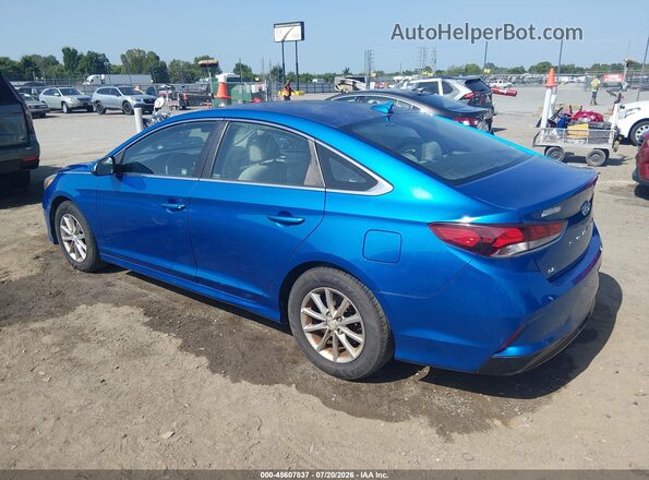 5NPE24AF9JH686831 2018 HYUNDAI SONATA Blue Trasero izquierdo