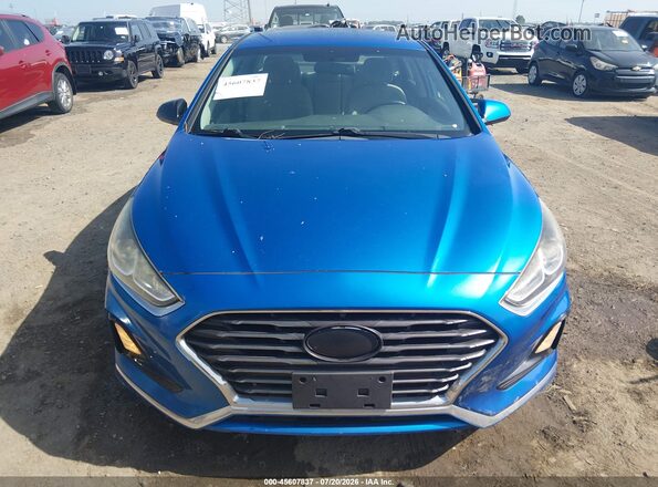 5NPE24AF9JH686831 2018 HYUNDAI SONATA Blue Vista interior trasera