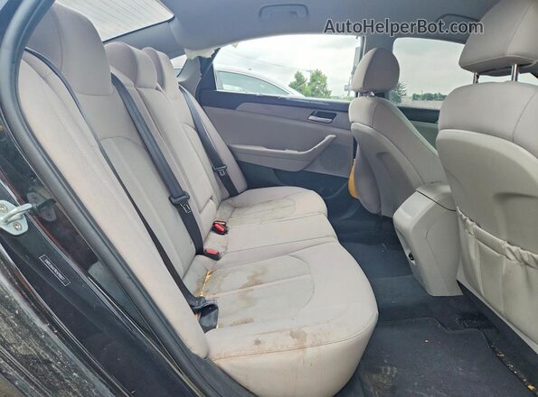 5NPE24AF9KH790477 2019 HYUNDAI SONATA Black Вид задніх сидінь