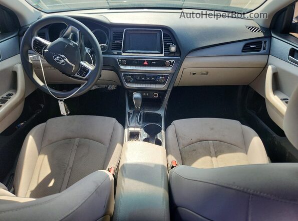 5NPE24AF9KH790477 2019 HYUNDAI SONATA Black Вид панелі приладів