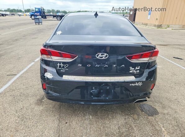 5NPE24AF9KH790477 2019 HYUNDAI SONATA Black Вид ззаду