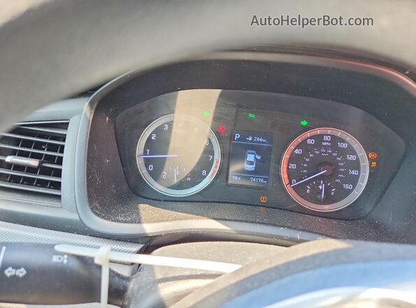 5NPE24AF9KH794903 2019 HYUNDAI SONATA Red Instrument cluster view