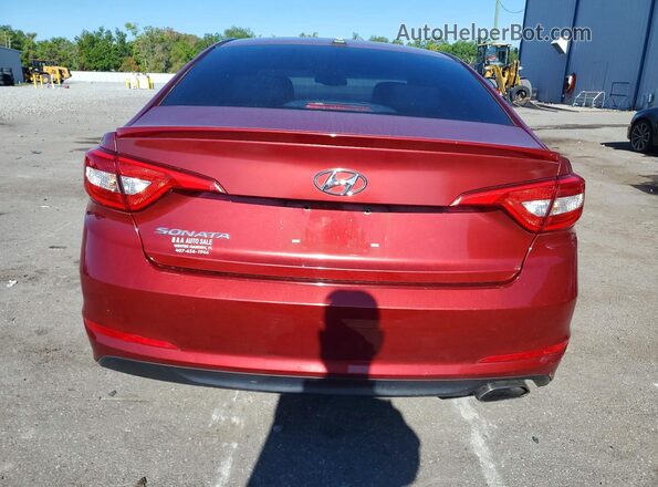 5NPE24AFXGH278511 2016 HYUNDAI SONATA Red Հետևի տեսք
