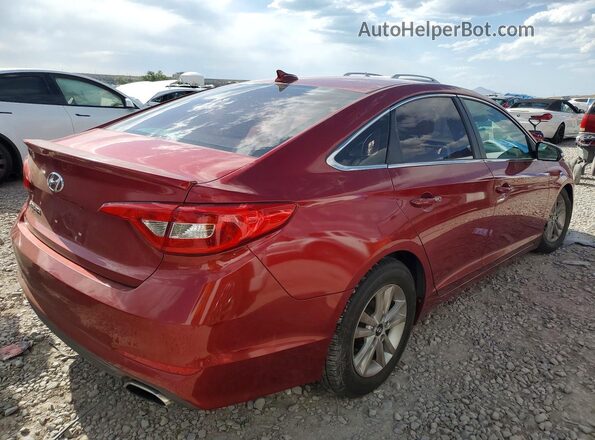5NPE24AFXGH279206 2016 HYUNDAI SONATA Красный Задняя правая четверть