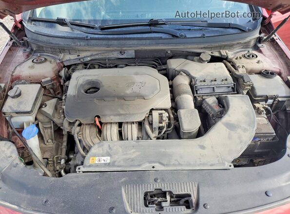 5NPE24AFXGH279206 2016 HYUNDAI SONATA Красный Вид задней части салона
