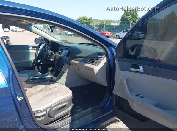 5NPE24AFXGH308574 2016 HYUNDAI SONATA Синий Вид салона спереди