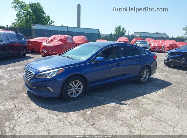 5NPE24AFXGH308574 2016 HYUNDAI SONATA Синий Передняя левая четверть