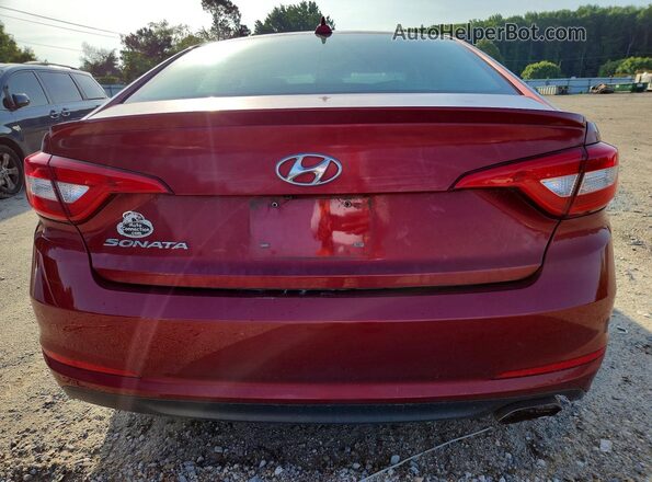 5NPE24AFXGH337606 2016 HYUNDAI SONATA Red Հետևի տեսք