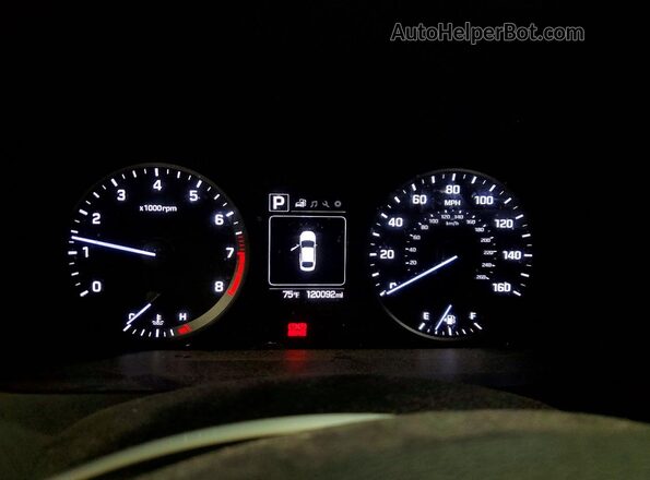 5NPE24AFXGH356561 2016 HYUNDAI SONATA White Instrument cluster view