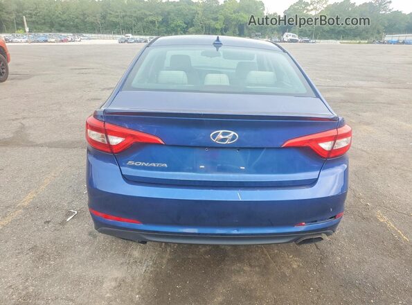 5NPE24AFXGH357144 2016 HYUNDAI SONATA Синий Вид сзади