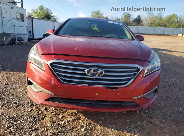 5NPE24AFXGH379869 2016 HYUNDAI SONATA Red წინა ხედი