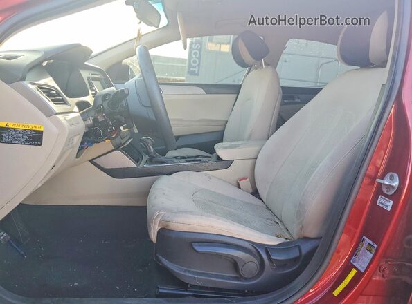 5NPE24AFXGH379869 2016 HYUNDAI SONATA Red წინა სალონის ხედი