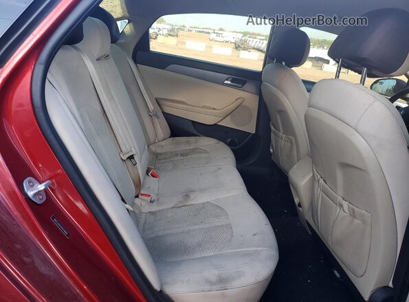 5NPE24AFXGH379869 2016 HYUNDAI SONATA Red უკანა სავარძლების ხედი