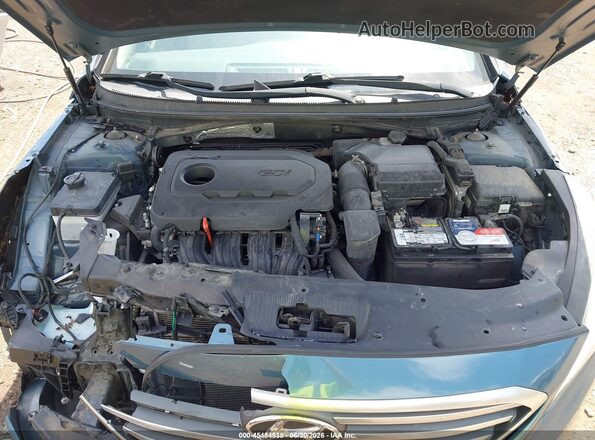 5NPE24AFXGH390841 2016 HYUNDAI SONATA Blue Widok z tyłu