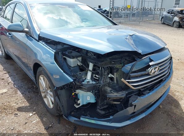 5NPE24AFXGH390841 2016 HYUNDAI SONATA Blue Widok z przodu