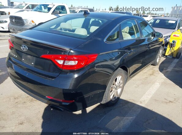5NPE24AFXGH398230 2016 HYUNDAI SONATA Black Задня права чверть