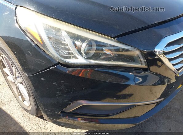5NPE24AFXGH398230 2016 HYUNDAI SONATA Black Вид спереду