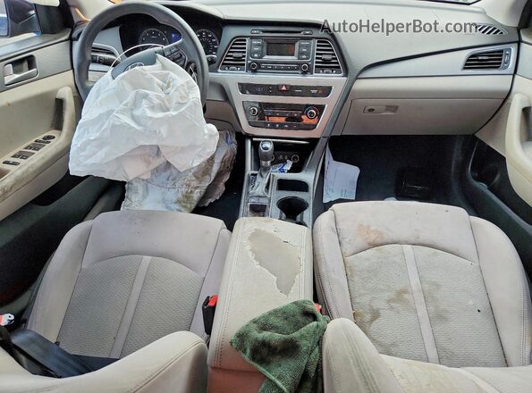 5NPE24AFXHH468942 2016 HYUNDAI SONATA Black Вид панелі приладів