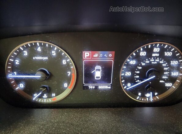 5NPE24AFXHH491718 2017 HYUNDAI SONATA White Widok zestawu wskaźników