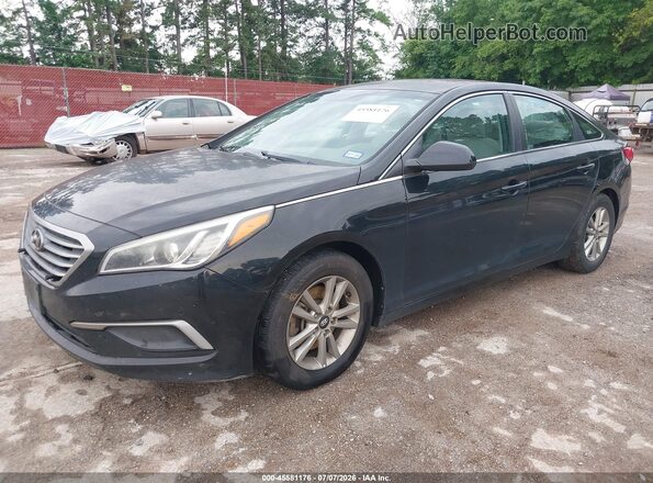 5NPE24AFXHH502572 2017 HYUNDAI SONATA Dark Blue წინა მარცხენა ხედი სამი მეოთხედიდან