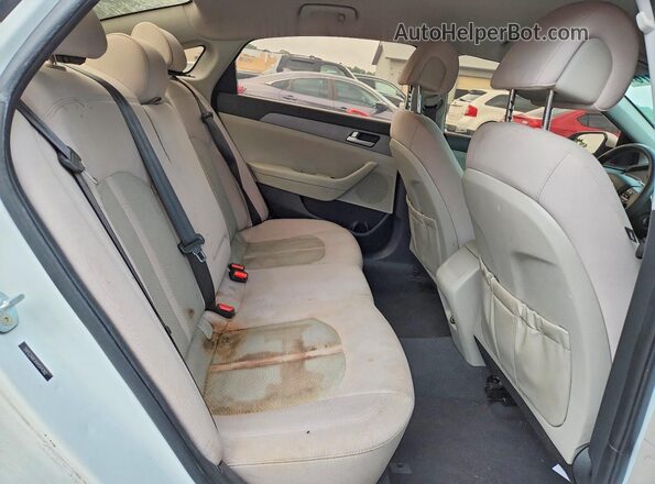 5NPE24AFXHH514382 2017 HYUNDAI SONATA White Rear seats view