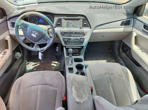 5NPE24AFXHH590264 2017 HYUNDAI SONATA Silver Вид панелі приладів