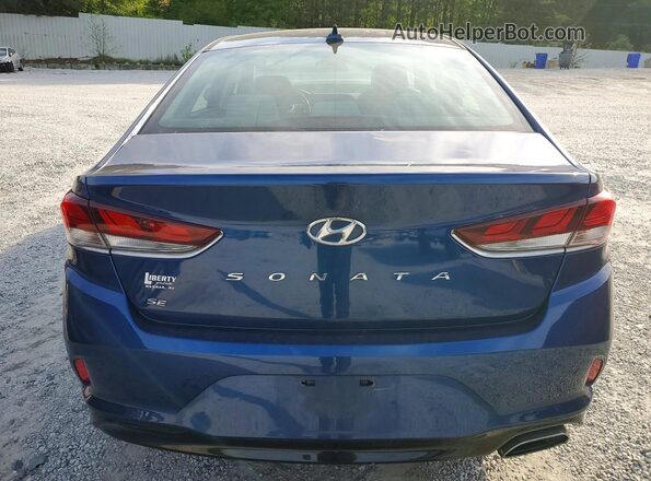 5NPE24AFXJH602404 2018 HYUNDAI SONATA Синий Вид сзади