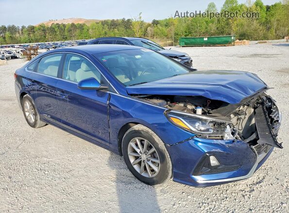 5NPE24AFXJH602404 2018 HYUNDAI SONATA Синий Передняя правая четверть