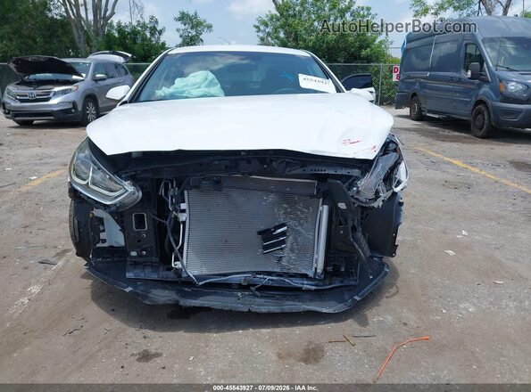 5NPE24AFXJH604492 2018 HYUNDAI SONATA White Widok zestawu wskaźników