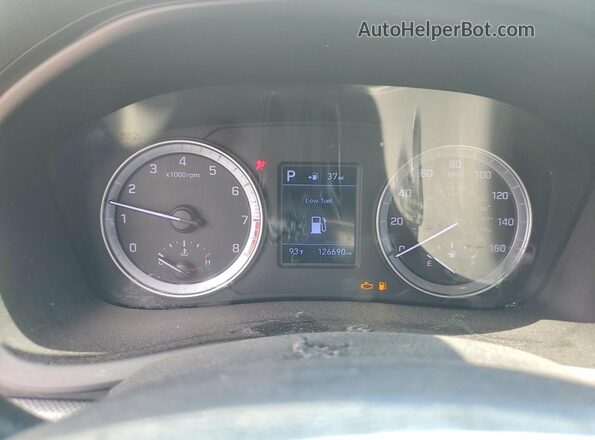 5NPE24AFXJH605755 2018 HYUNDAI SONATA White Вид щитка приладів