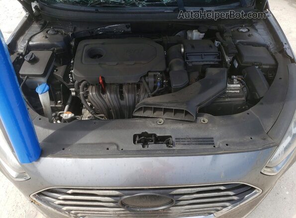 5NPE24AFXJH613094 2018 HYUNDAI SONATA Серый Вид задней части салона