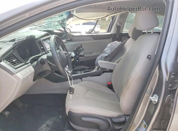 5NPE24AFXJH613094 2018 HYUNDAI SONATA Серый Вид салона спереди