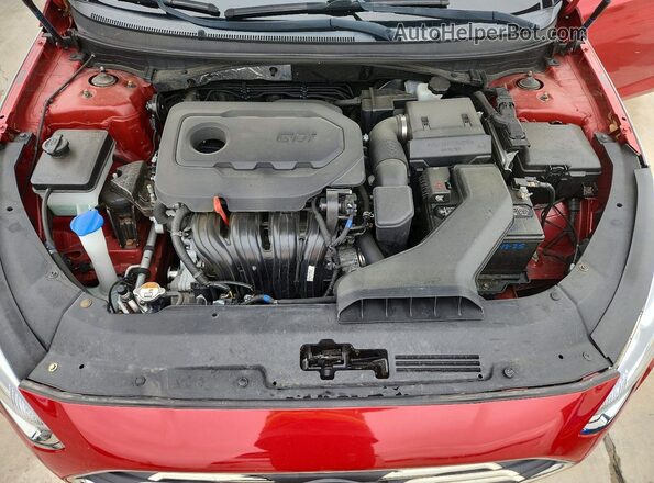 5NPE24AFXKH732703 2019 HYUNDAI SONATA Red Widok wnętrza z tyłu