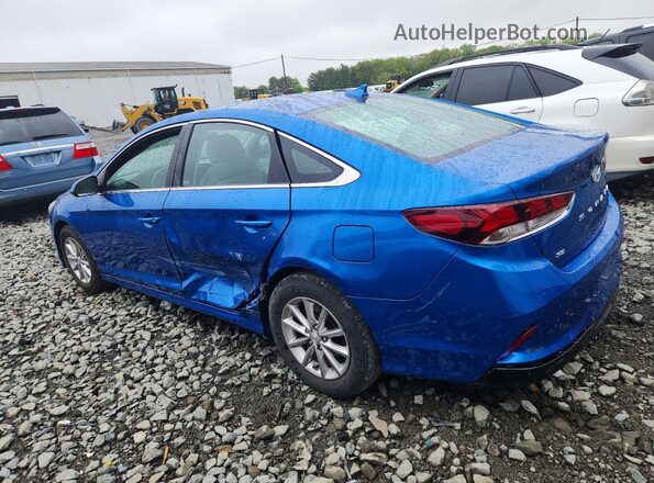 5NPE24AFXKH735083 2019 HYUNDAI SONATA Blue Trasero izquierdo