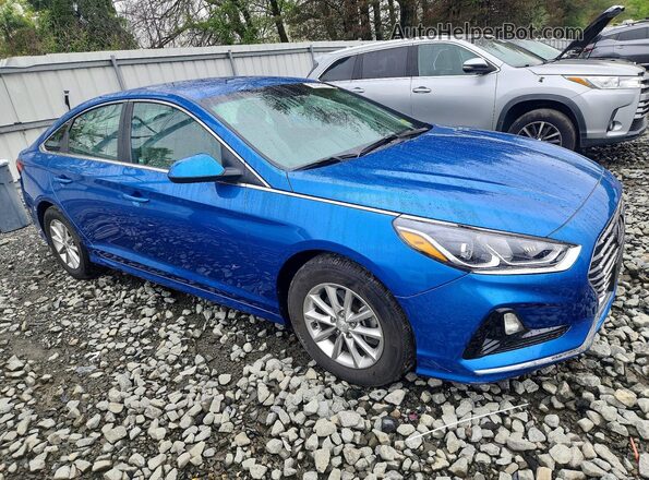 5NPE24AFXKH735083 2019 HYUNDAI SONATA Blue Delantero derecho