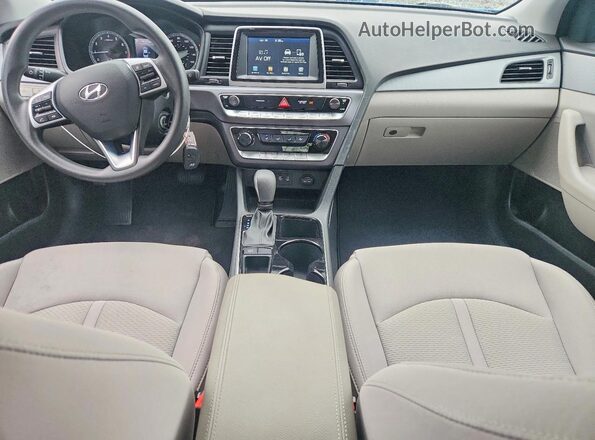 5NPE24AFXKH735083 2019 HYUNDAI SONATA Blue Vista del salpicadero