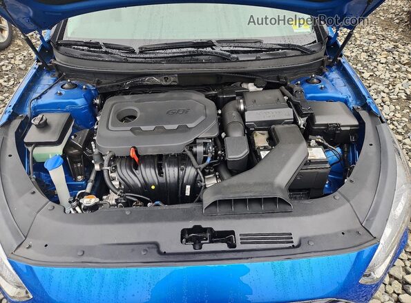 5NPE24AFXKH735083 2019 HYUNDAI SONATA Blue Vista interior trasera