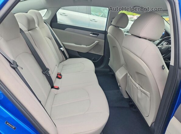 5NPE24AFXKH735083 2019 HYUNDAI SONATA Blue Vista de los asientos traseros